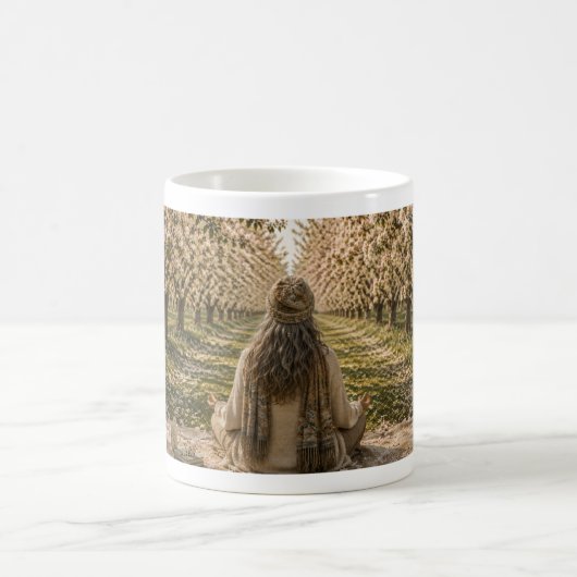 Serene Bloom Botanical Garden Mug Romantic Cottage コーヒーマグカップ (中央)