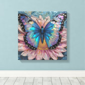 Serene Bloom Immersed in Rich Color キャンバスプリント (インサイチュ (ウッドフロア))