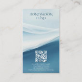 Serene Blue Abstract Beach Wedding Regirstry エンクロージャーカード (裏面)