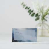 Serene Blue Abstract Cosmic プレイスカード (スタンド正面)