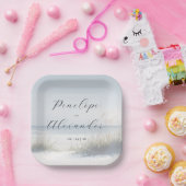 Serene Blue Beach Scene ペーパープレート (パーティー)