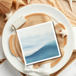 Serene Blue Beach Wedding スタンダードカクテルナプキン