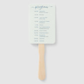 Serene Blue Beach Wedding Program ハンドファン (裏面)