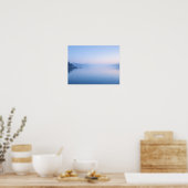 Serene Blue Lake Mist Poster - Calm Mountain Water ポスター (キッチン)
