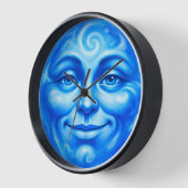 Serene blue lunar guardian calm elemental Gothic w 壁時計 (傾斜)