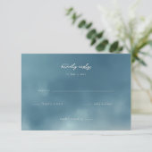Serene Blue Minimalist RSVP (スタンド正面)
