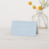 Serene Blue Minimalist Table Sign プレイスカード (裏面)