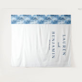 Serene Blue Pine Trees タペストリー (正面(横))