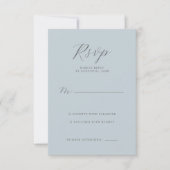 Serene Blue RSVP Card (正面)