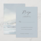 Serene Blue RSVP Card (正面/裏面)