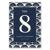 Serene Blue Seashell テーブルナンバー (裏面)