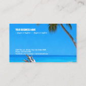 Serene Blue Shore with Palms g876 名刺 (裏面)