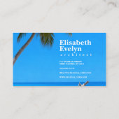 Serene Blue Shore with Palms t321 名刺 (裏面)