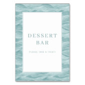 Serene Blue Water Wave Dessert Bar Sign テーブルナンバー (裏面)