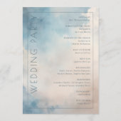 Serene Blue Watercolor Ceremony Program プログラム (裏面)