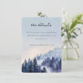 Serene Blue Watercolor Forest エンクロージャーカード (スタンド正面)