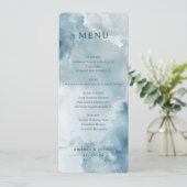Serene Blue Watercolor Menu メニュー (スタンド正面)