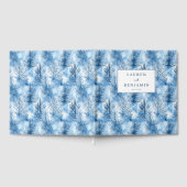Serene Blue Watercolor Tree Branches ゲストブック (全面)