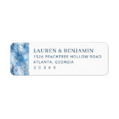 Serene Blue Winter Trees ラベル (正面)