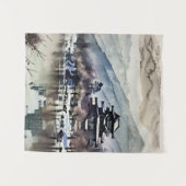 Serene Castle On Lake タペストリー (正面(横))