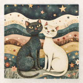 Serene Cats ガラスコースター