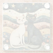 Serene Cats ガラスコースター (裏面)