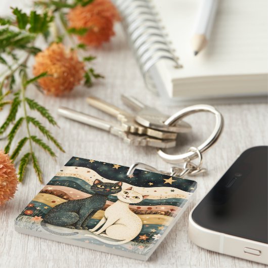 Serene Cats キーホルダー (正面右)