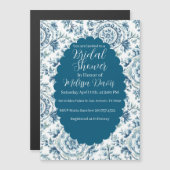 Serene Chinoiserie Bridal Shower Invitation マグネット招待状 (正面/裏面)