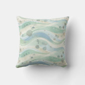 Serene Coastal Blend Seamless Pattern クッション (裏面)