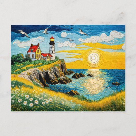 Serene Coastal Farm by the Sea シーズンポストカード (正面)