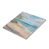 Serene Coastal Morning Impressionist Beach Art タイル (側面)