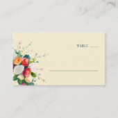 Serene Cream Floral Watercolor プレイスカード (正面)