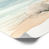 Serene Cyprus:デジタルウォーターカラーアートプリント ポスター (角)