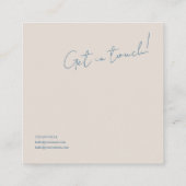 Serene Desert Pampas Grass Gold Frame Mountain スクエア名刺 (裏面)