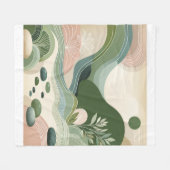 Serene Earth Flow フリースブランケット (正面(横))