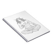 Serene Elf Warrior | Fantasy Anime Character Art ノートブック (右側)