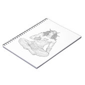 Serene Elf Warrior | Fantasy Anime Character Art ノートブック (左側)