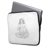 Serene Elf Warrior | Fantasy Anime Character Art ラップトップスリーブ (正面左)