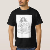Serene Elf Warrior | Fantasy Anime Character Art Tシャツ (正面)