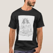 Serene Elf Warrior | Fantasy Anime Character Art Tシャツ (正面)