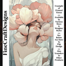 Serene Ethereal Woman Coral, Cream CC1 Decopage