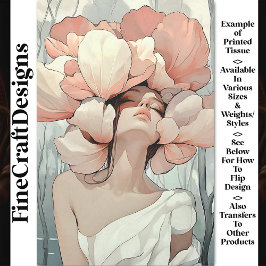 Serene Ethereal Woman Coral, Cream CC1 Decopage 薄葉紙