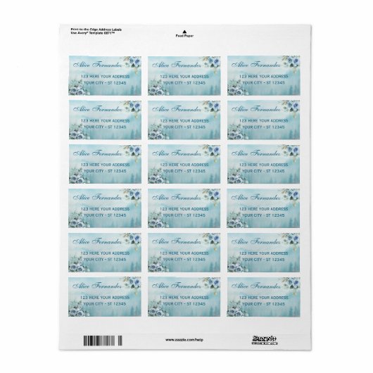 Serene Floral Mountain Baptism ラベル (フルシート)