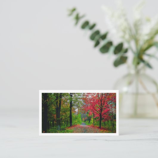 Serene Forest Business Card Professional Branding 名刺 (スタンド正面)
