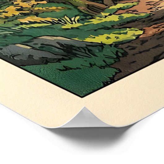 Serene Forest Path Wall Art Winding Trail, Tall ポスター (角)