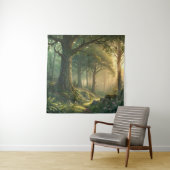 Serene Forest Scene Tapestry 57in Square Art タペストリー (インサイチュ)