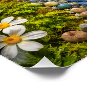 Serene Forest Stream Tranquil Nature Water Art ポスター (コーナー)