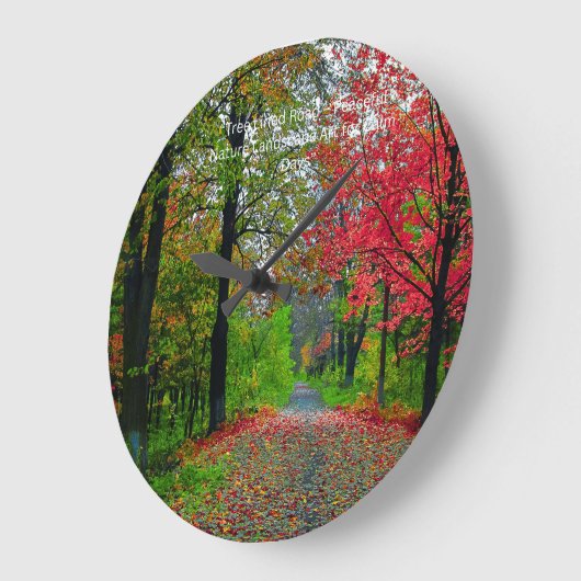 Serene Forest Wall Clock - Peaceful   Home Decor ラージ壁時計 (傾斜)