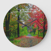 Serene Forest Wall Clock - Peaceful   Home Decor ラージ壁時計 (正面)