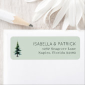 Serene Gray Conifer Tree ラベル (インサイチュ)